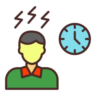 işadamı vektörü renk düz simgesi