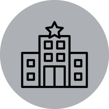 şehir binası ikon vektör illüstrasyonu