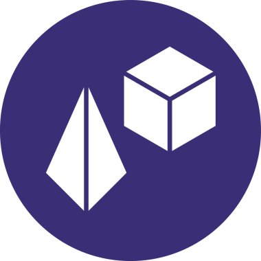 Küp. Web simgesi basit tasarım