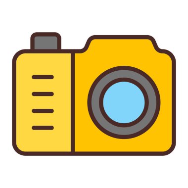 fotoğraf makinesi simgesi, vektör illüstrasyonu