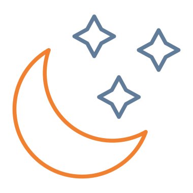 Ay ikonu vektör illüstrasyonu