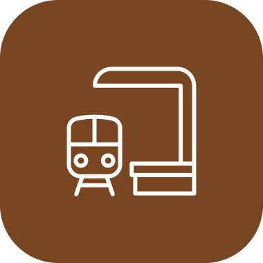 tren simgesi vektör illüstrasyonu