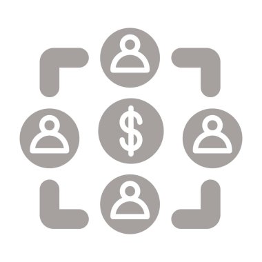 Sosyal ağ pazarlama düz simgesi