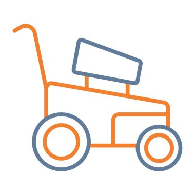 El arabası ikonu. vektör vektör sembolünün özet çizimi