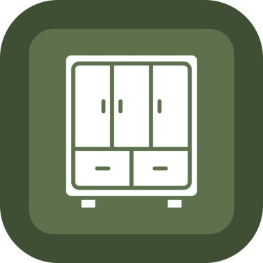 dolap web simgesi, vektör illüstrasyonu