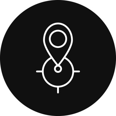 konum pin simgesi, vektör illüstrasyonu