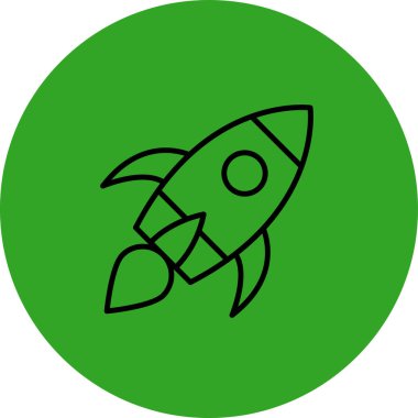 roket simgesi vektör illüstrasyon tasarımı