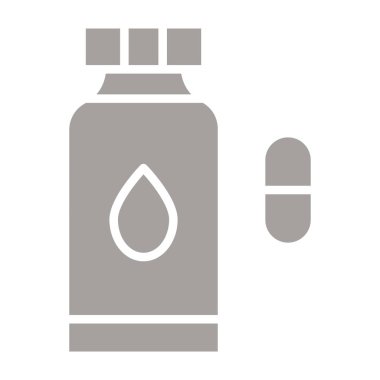 Su ikonlu yağ şişesi. Basit tasarım