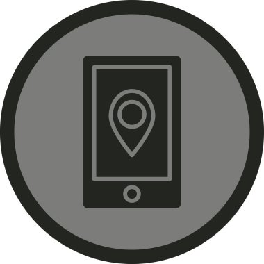 Gps konum pin simgesi modayı izole edilmiş arka planda