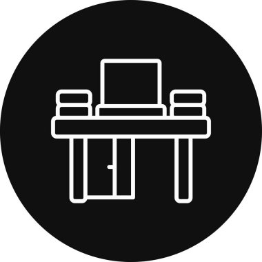 Masa. Web simgesi basit illüstrasyon