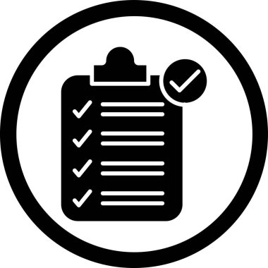 Kontrol listesi. Web simgesi basit tasarım