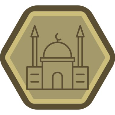 ramadan ikon vektör illüstrasyonu