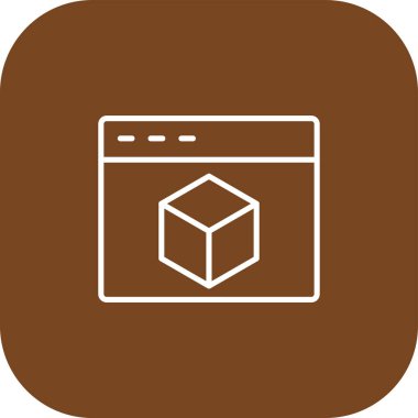 küp kutu simgesi. vektör illüstrasyonu