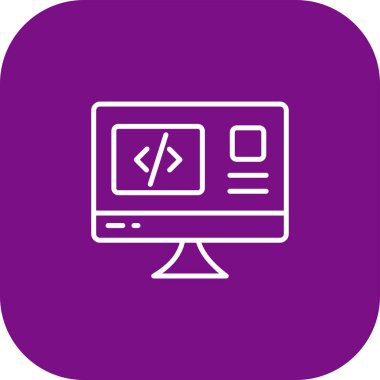 Web geliştirme simgesi vektör illüstrasyonu