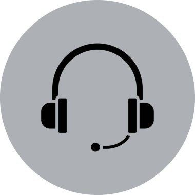 Kulaklık. Web simgesi basit illüstrasyon