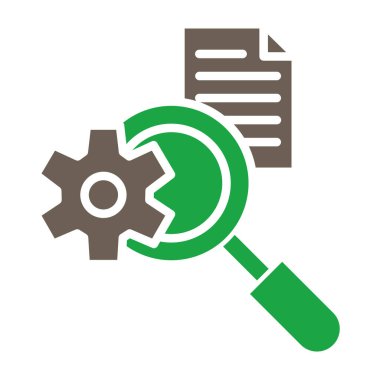 Tornavida ve anahtar vektör simgesi olan büyüteç