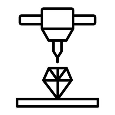 Elmas simgesi vektör illüstrasyonu