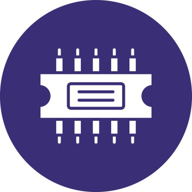 Çip simgesi vektör illüstrasyonu