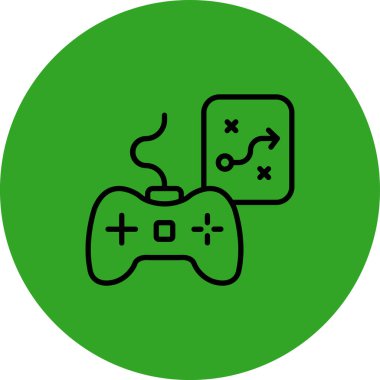 Gamepad simgesi. Web için Gamepad vektör simgesinin basit illüstrasyonu