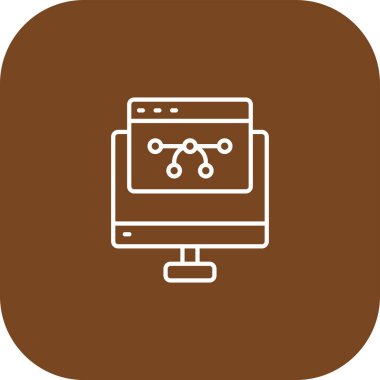 tarayıcı web simgesi, vektör illüstrasyonu