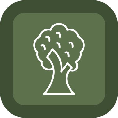 ağaç simgesi vektör illüstrasyonu