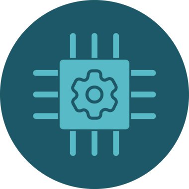 vektör cpu simgesi illüstrasyonu