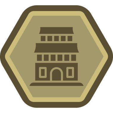 Bina. Web simgesi basit illüstrasyon