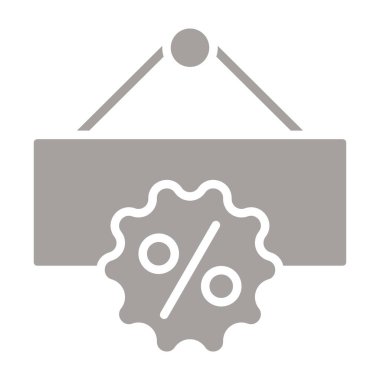 indirimli yüzde etiket simgesi