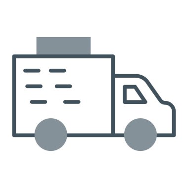 araba teslimatı kamyon vektör simgesi.