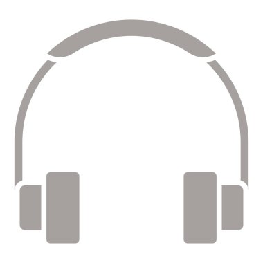 Kulaklıklar düz simge. Basit vektör illüstrasyonu. Moda tasarım tarzı. Web sitesi ve cep telefonu için beyaz arka planda izole edilmiş. 10 saniye..