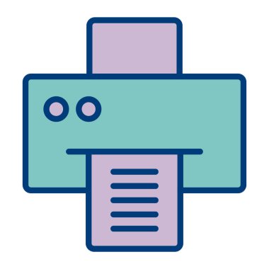 Yazıcı. Web simgesi basit illüstrasyon