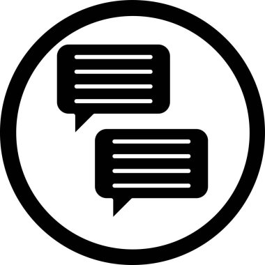 Sohbet simgesi vektör illüstrasyonu