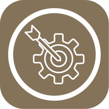 Vites düz kare vektör simgesi