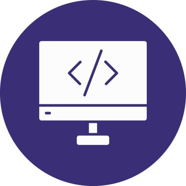 Simge vektör illüstrasyonu kodlanıyor