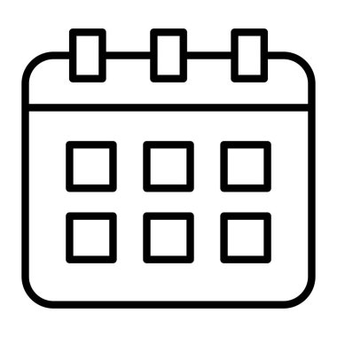 Takvim simgesi, vektör çizimi