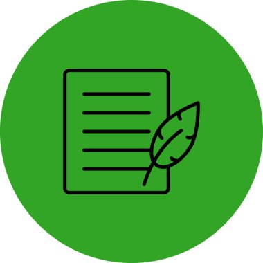 Bir yaprak simgesinin vektör illüstrasyonu