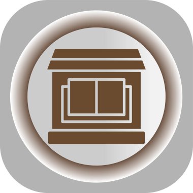 Kütüphane simge vektör çizim