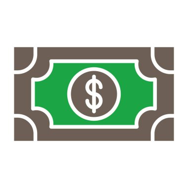 Dolar parası izole edilmiş simge