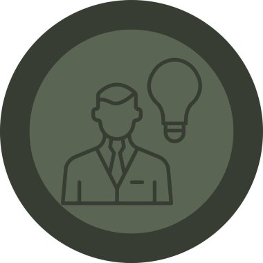 Bir fikrim var. Web simgesi basit tasarım