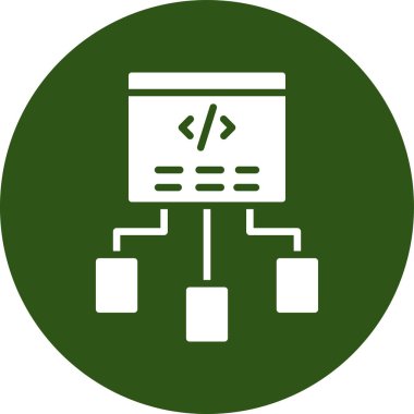 Kolayca değiştirebilen ya da düzenleyebilen ağ geliştirme vektör simgesi kodlaması