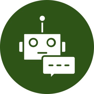 robot. Web simgesi basit illüstrasyon