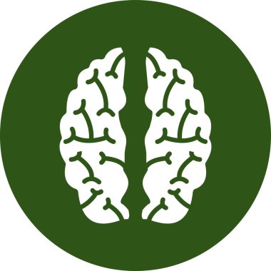 Beyin. Web simgesi basit illüstrasyon