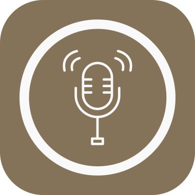 Mikrofon simge tasarlamak vektör