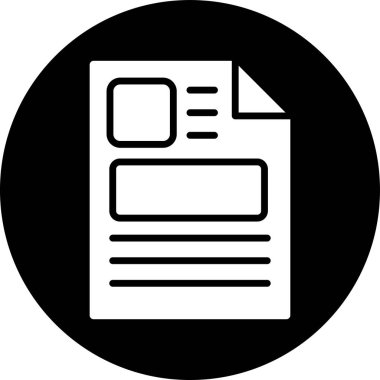 belge web simgesi, vektör illüstrasyonu