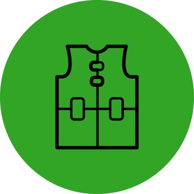 Bir yelek simgesinin vektör illüstrasyonu