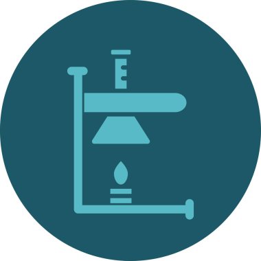 Çemberdeki bir kimyasal ikonun vektör çizimi