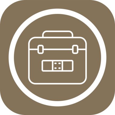 bavul simgesi, vektör çizimi