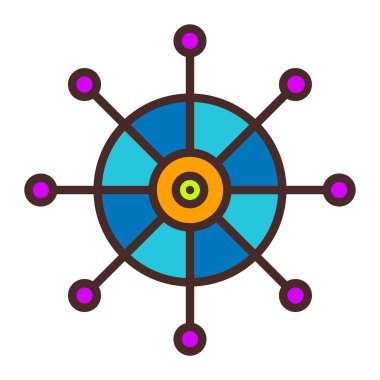 izole edilmiş renkli pusula simgesi. vektör çizimi tasarımı