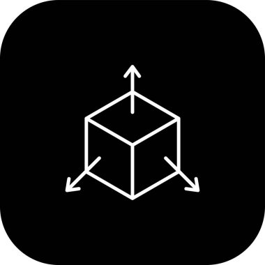 küp simgesi, vektör illüstrasyonu