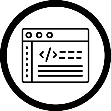 ana hat biçiminde kod kodlama simgesi